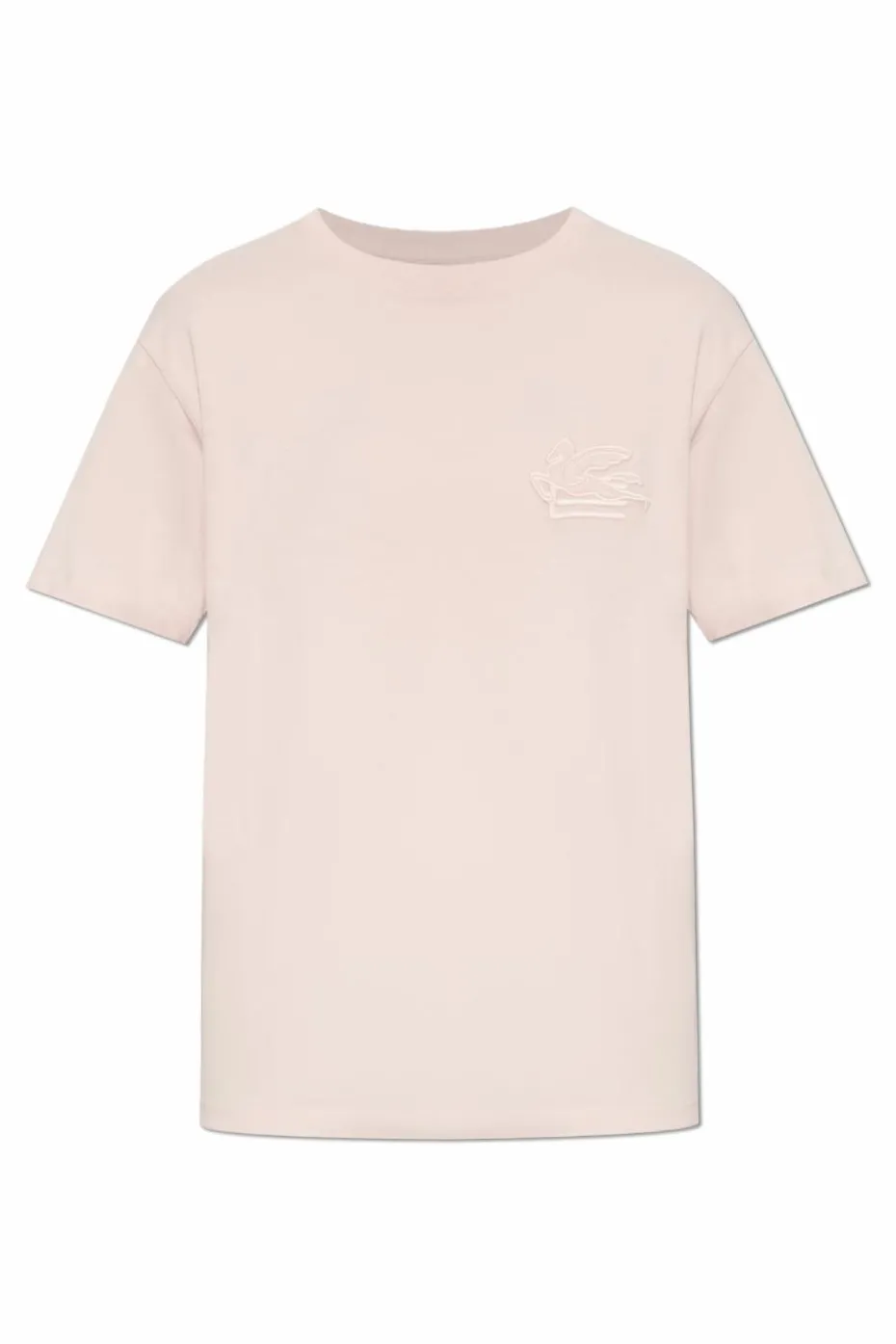 Etro PINK Cotton t-shirt with embroidered logo