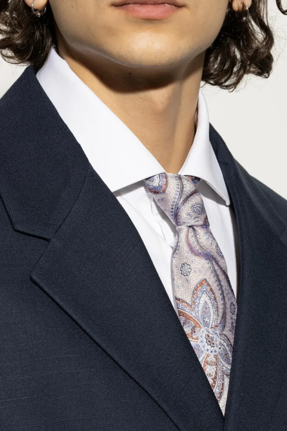 Etro PINK Patterned tie