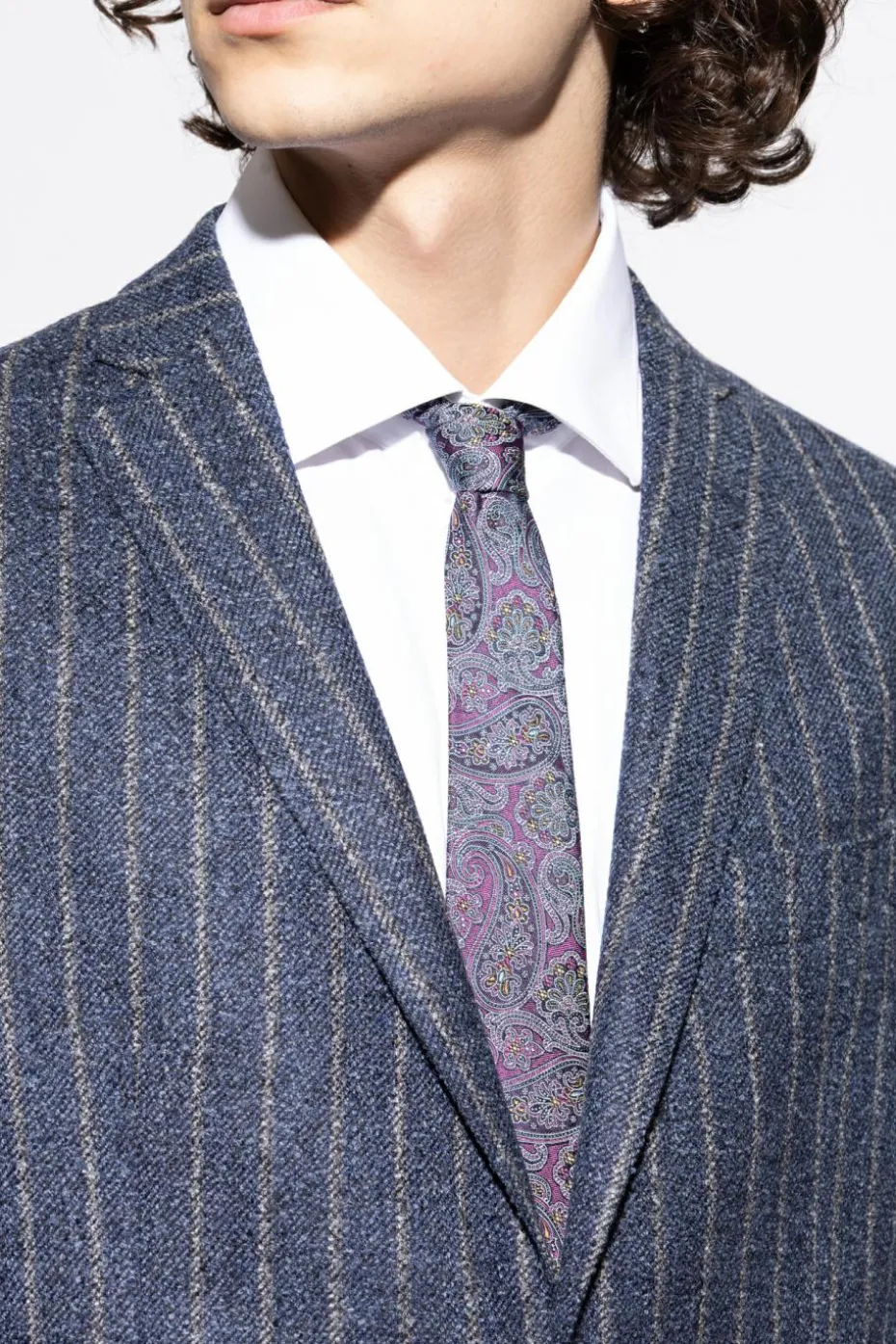 Etro PURPLE Patterned tie