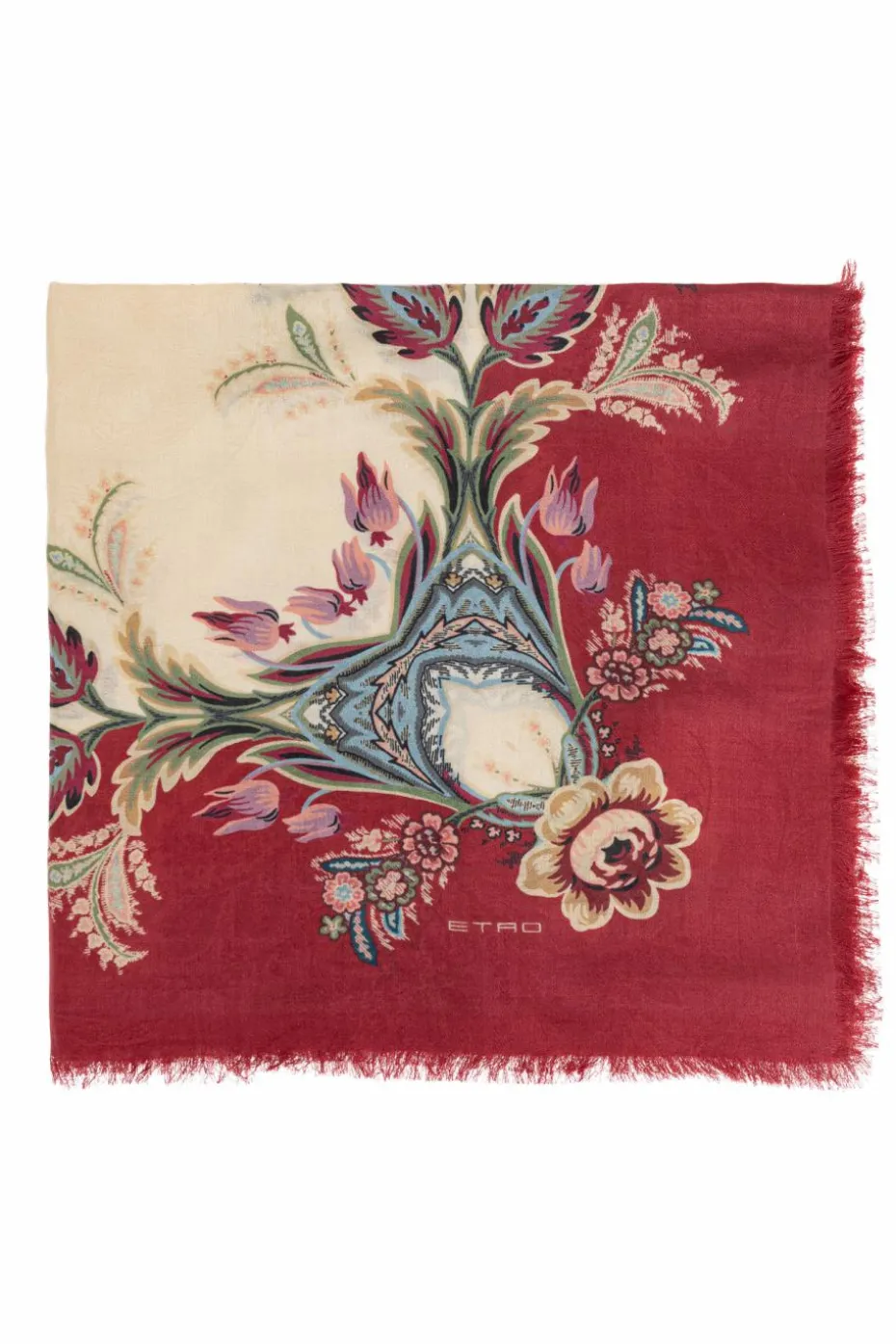 Etro RED Patterned scarf