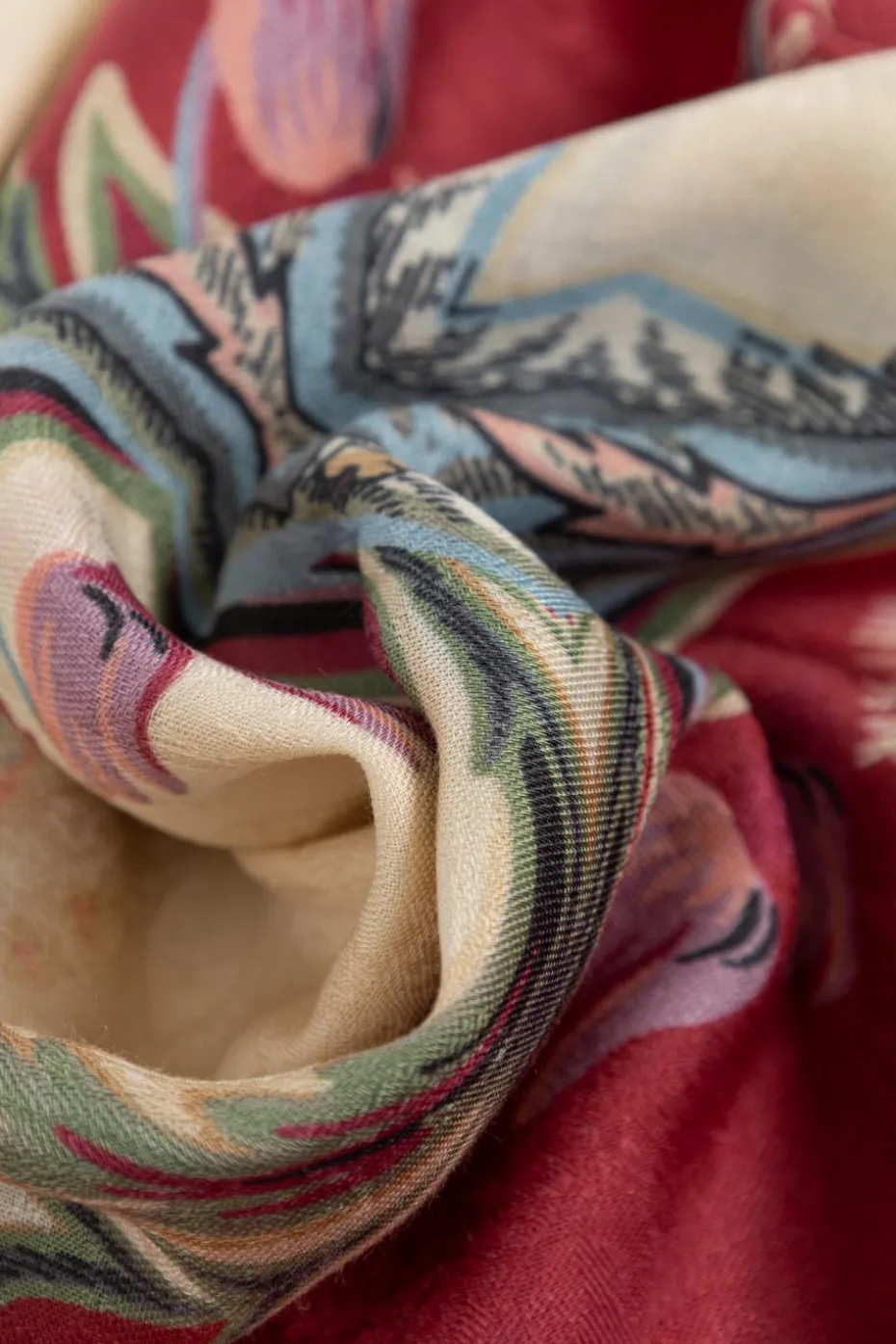 Etro RED Patterned scarf