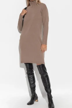 Fabiana Filippi beige Turtleneck dress