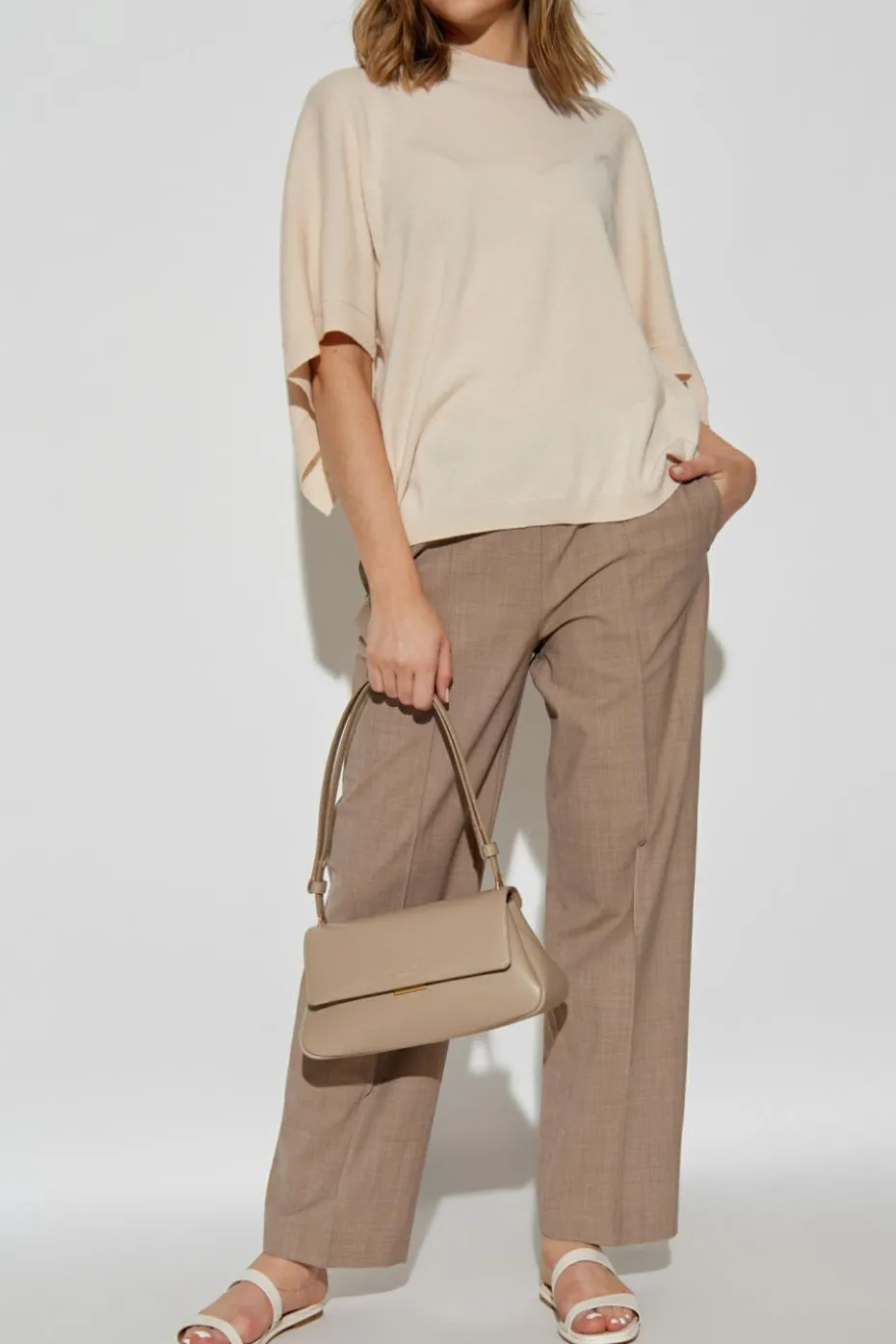 Fabiana Filippi beige Wool sweater