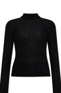 Fabiana Filippi BLACK Turtleneck with shimmering sequins