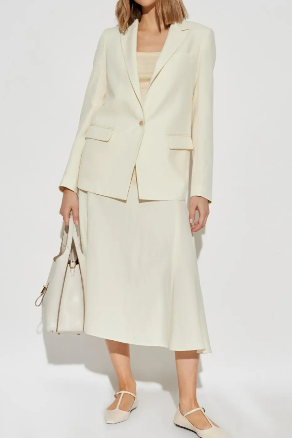 Fabiana Filippi cream Flared skirt