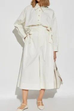 Fabiana Filippi cream Pleated pants