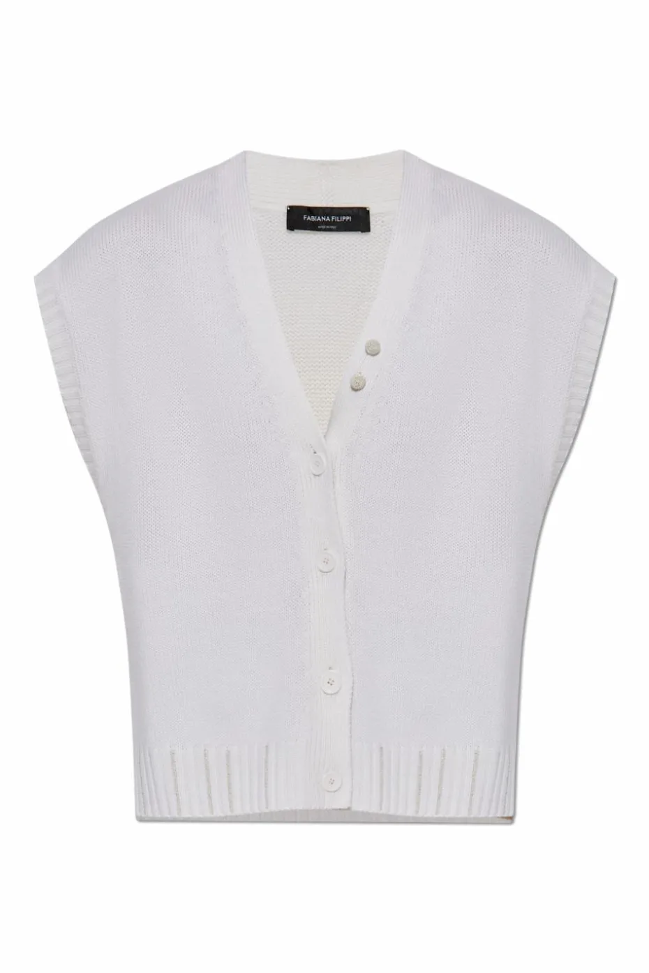 Fabiana Filippi cream Wool cardigan