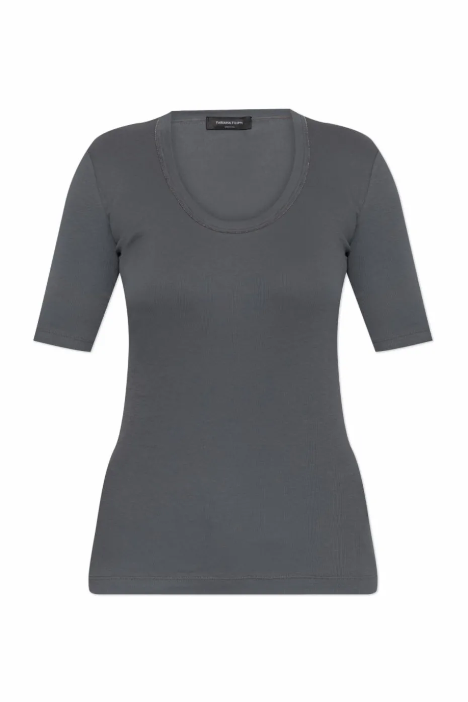 Fabiana Filippi GREY Cotton T-shirt
