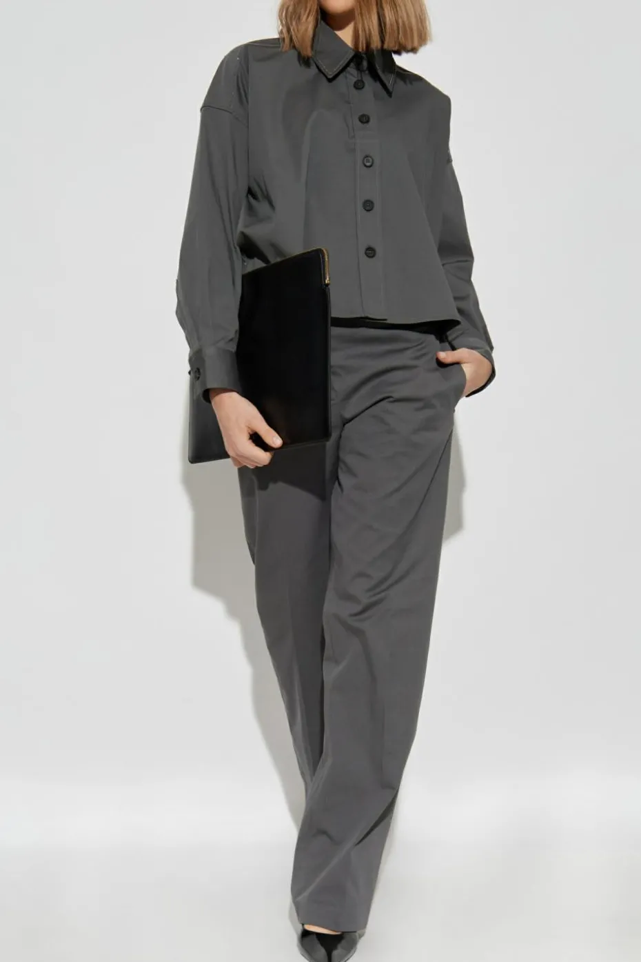 Fabiana Filippi GREY Pleated trousers