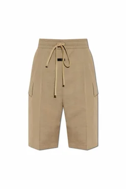 Fear Of God beige Pleated shorts