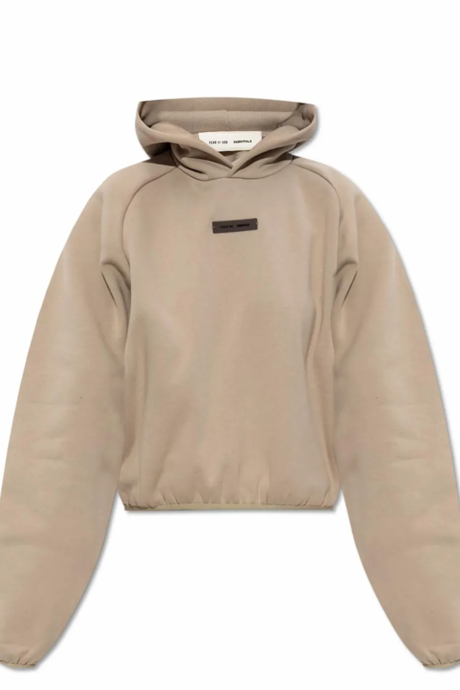 Fear Of God Essentials beige Cropped sweatshirt with logo