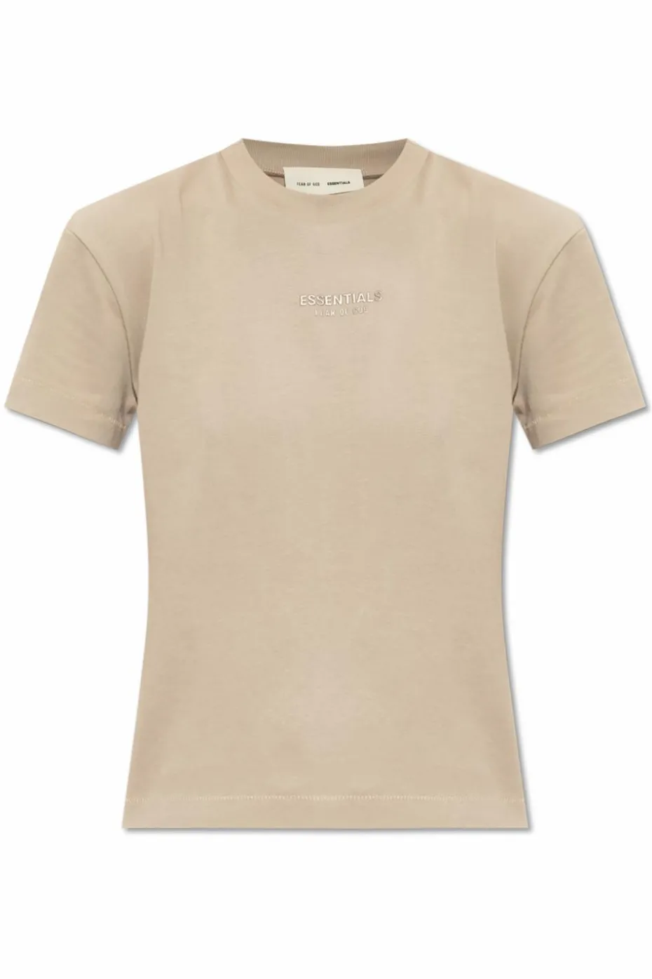 Fear Of God Essentials beige T-shirt with logo
