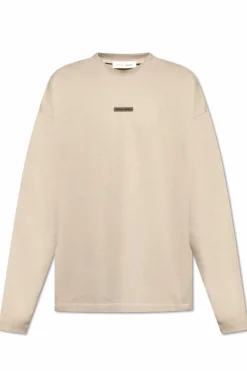 Fear Of God Essentials beige T-shirt with logo