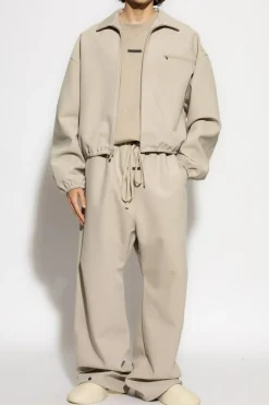 Fear Of God Essentials beige T-shirt with logo