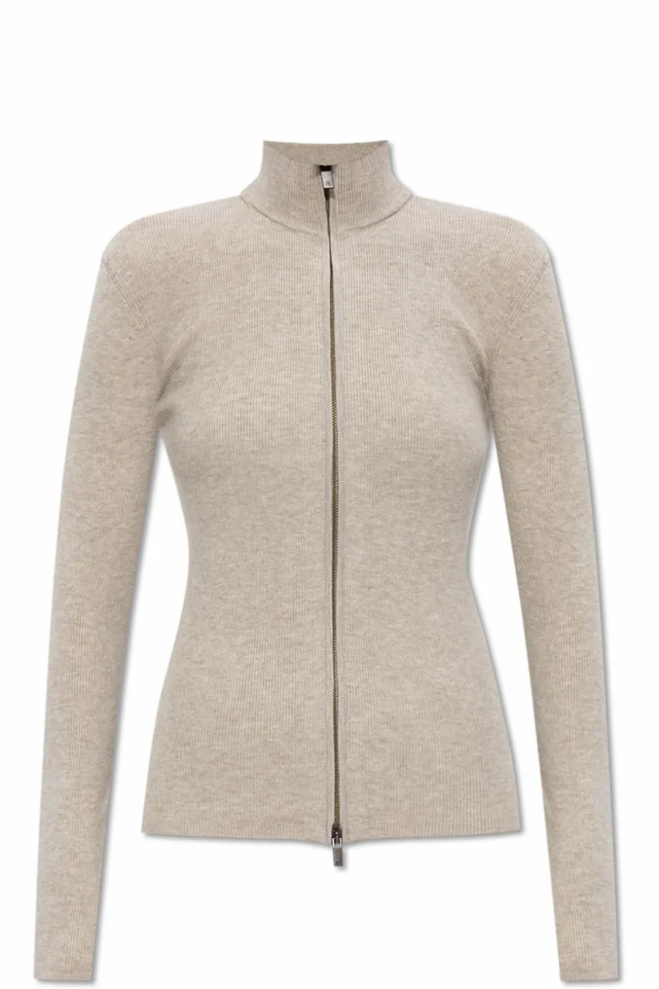 Fear Of God Essentials beige Cardigan with stand-up collar