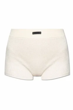Fear Of God Essentials cream Ribbed Shorts
