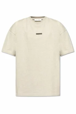 Fear Of God Essentials cream T-shirt with logo