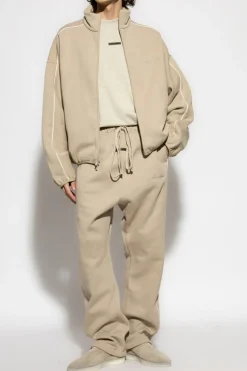 Fear Of God Essentials cream T-shirt with logo