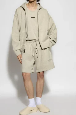 Fear Of God Essentials cream T-shirt with logo