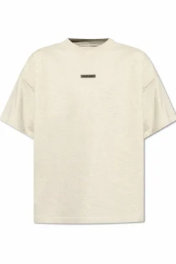 Fear Of God Essentials cream T-shirt with logo