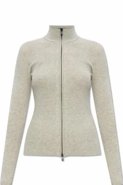 Fear Of God Essentials GREY Cardigan with stand-up collar