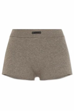 Fear Of God Essentials GREY Knit shorts with logo