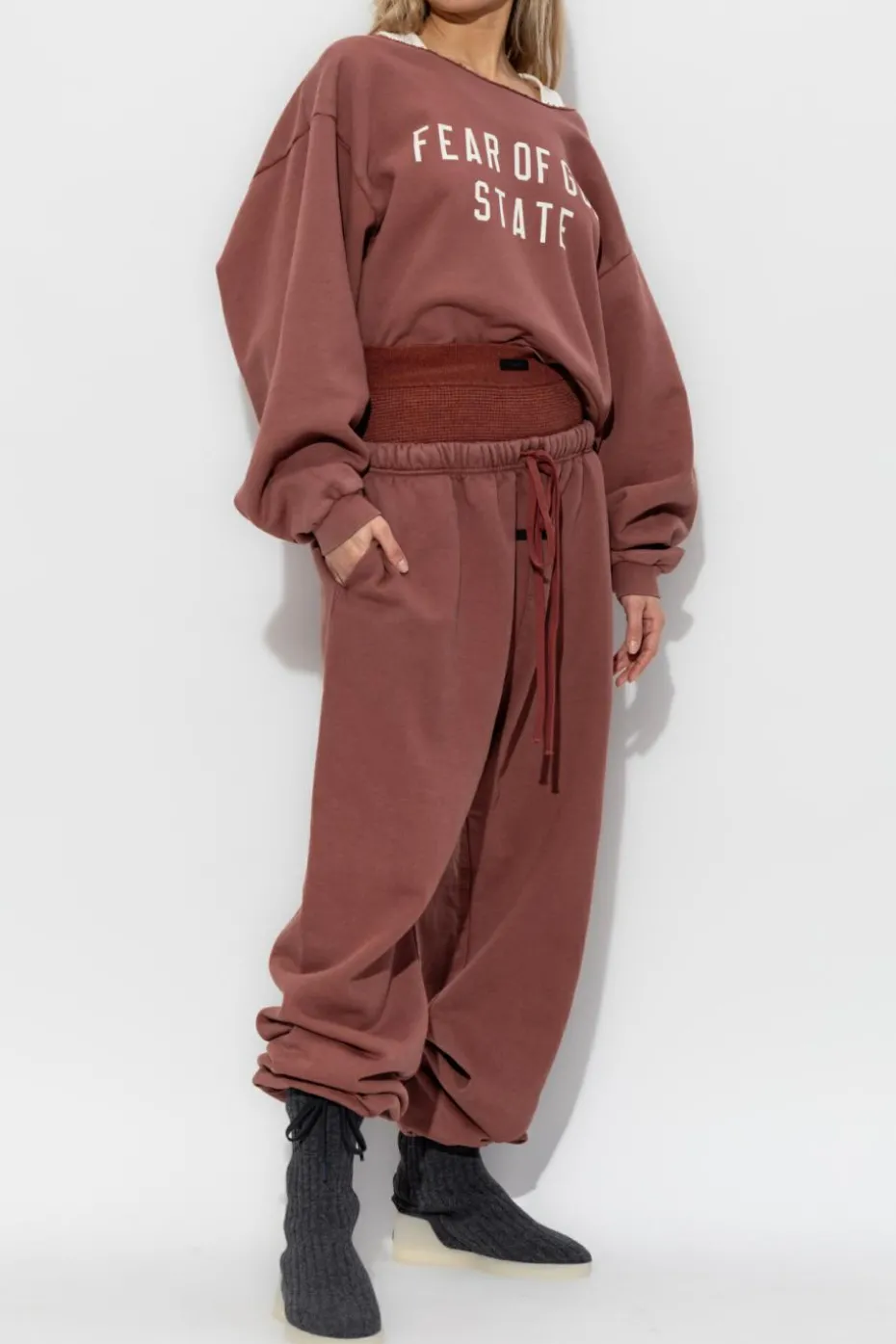 Fear Of God Essentials PINK Hoodie