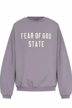 Fear Of God Essentials PURPLE Sweatshirt with logo