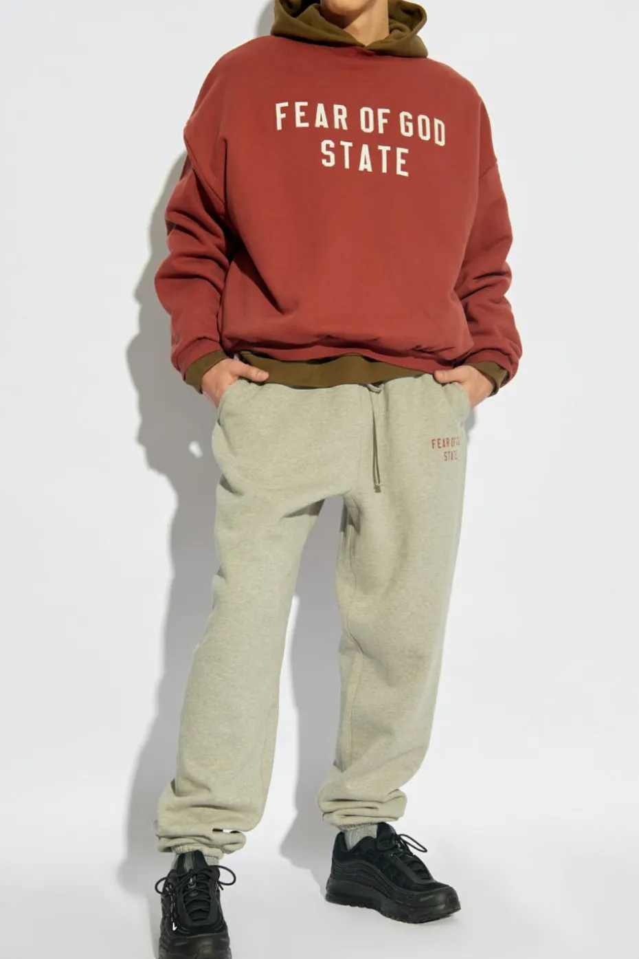 Fear Of God Essentials RED Sweatshirt with logo