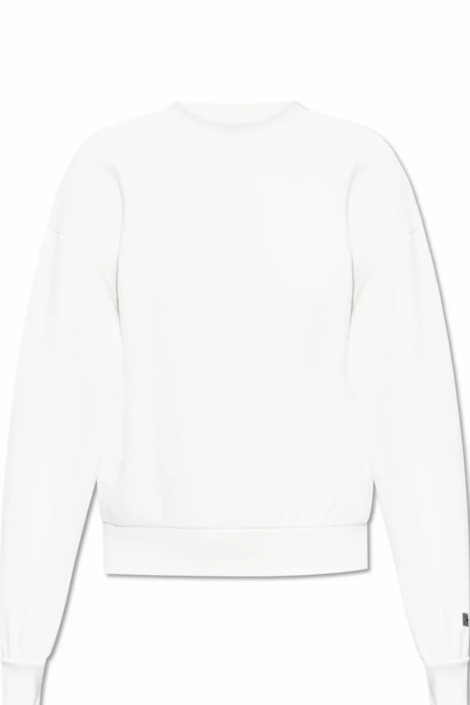 Fear Of God Essentials WHITE Sweatshirt with a short stand-up collar
