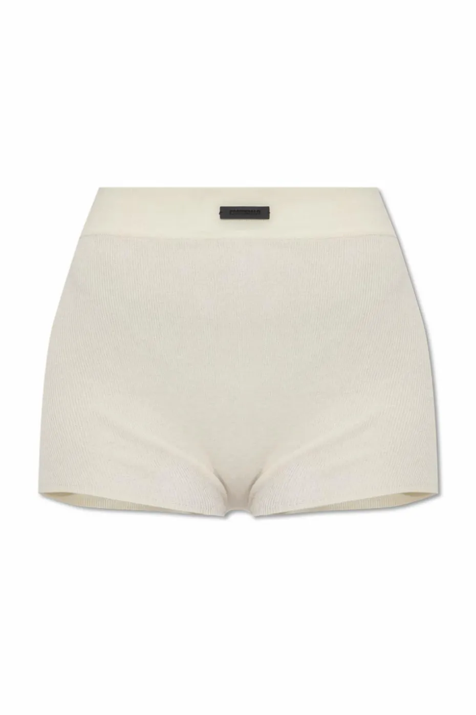 Fear Of God Essentials WHITE Knit shorts with logo