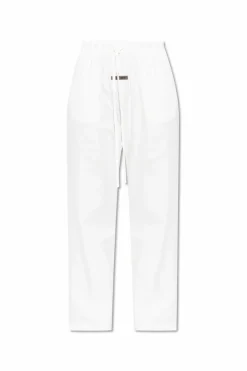 Fear Of God Essentials WHITE Cotton trousers