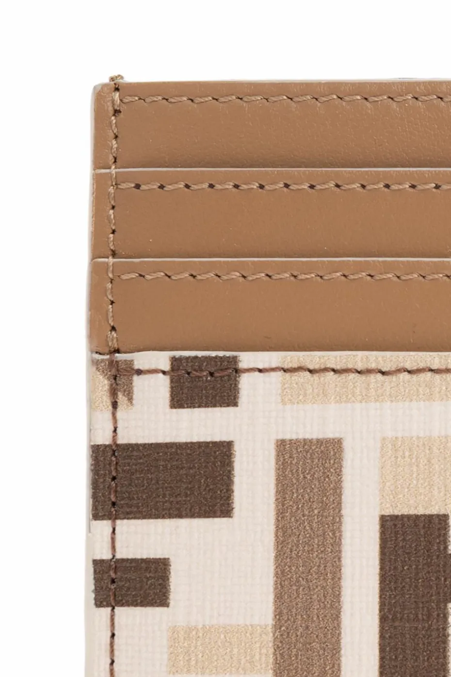 Fendi beige Card case with monogram