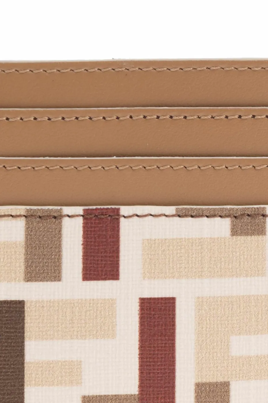 Fendi beige Card case with monogram
