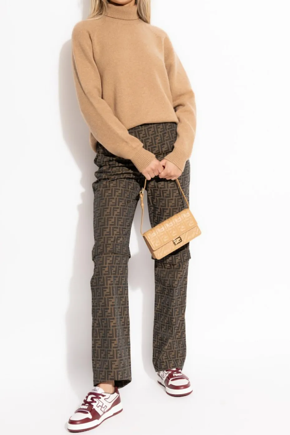 Fendi beige Cashmere Turtleneck