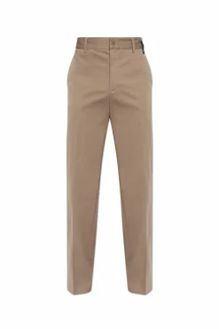 Fendi beige Creased trousers