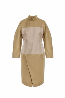 Fendi beige Dress with Stand-Up Collar