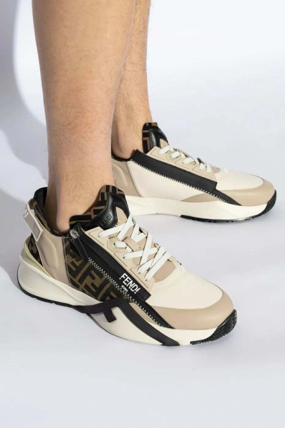 Fendi beige Flow sneakers