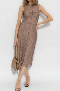 Fendi beige Lace dress