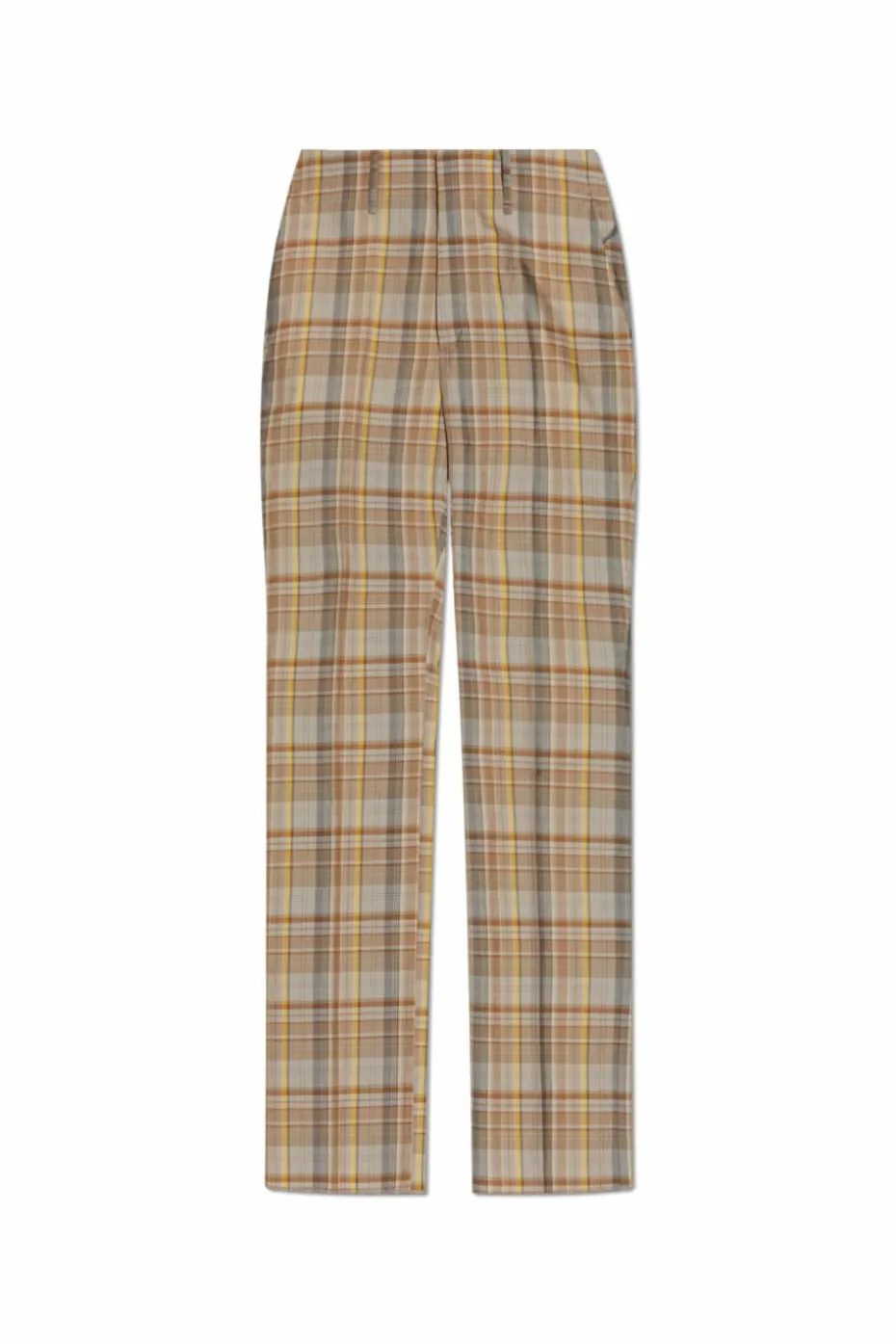Fendi beige Pants with check pattern