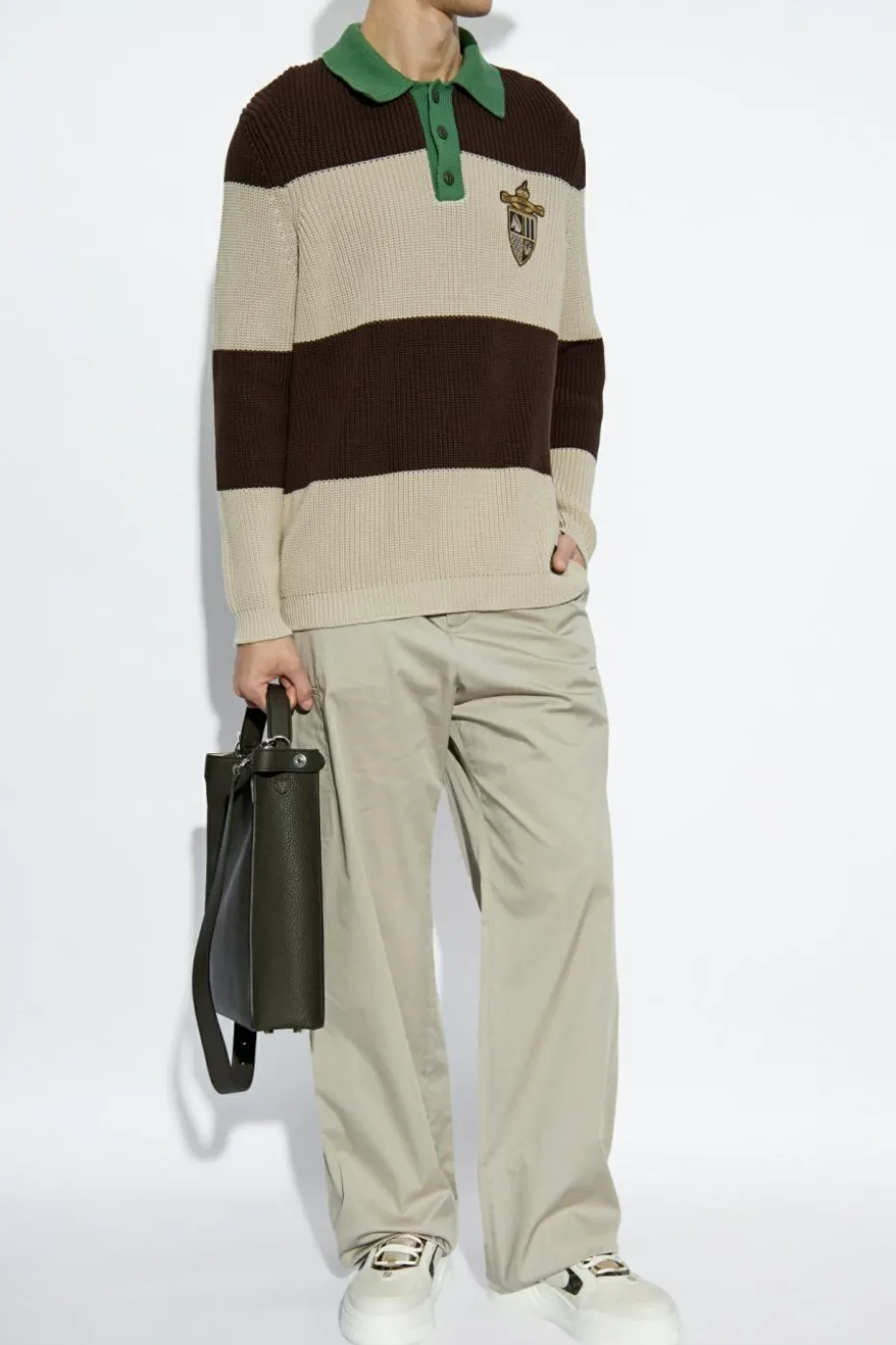 Fendi beige Pants with logo