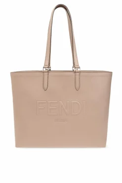 Fendi beige Shopper bag with logo