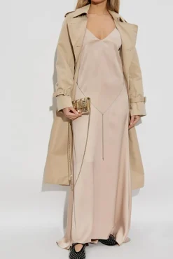 Fendi beige Silk dress with belt
