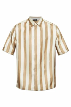 Fendi beige Silk shirt with short sleeves