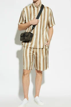 Fendi beige Silk shirt with short sleeves