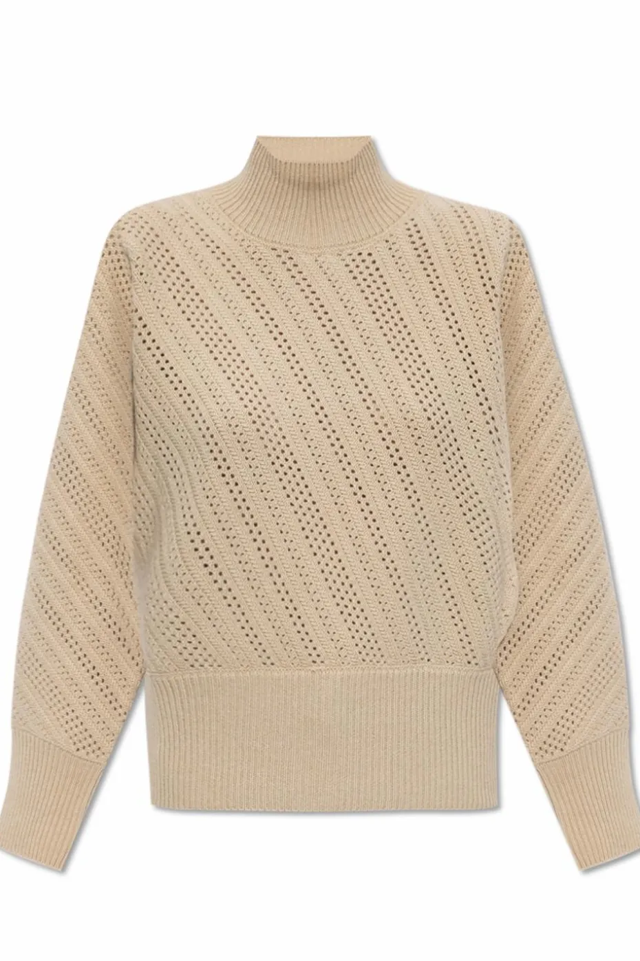 Fendi beige Sweater with stand-up collar