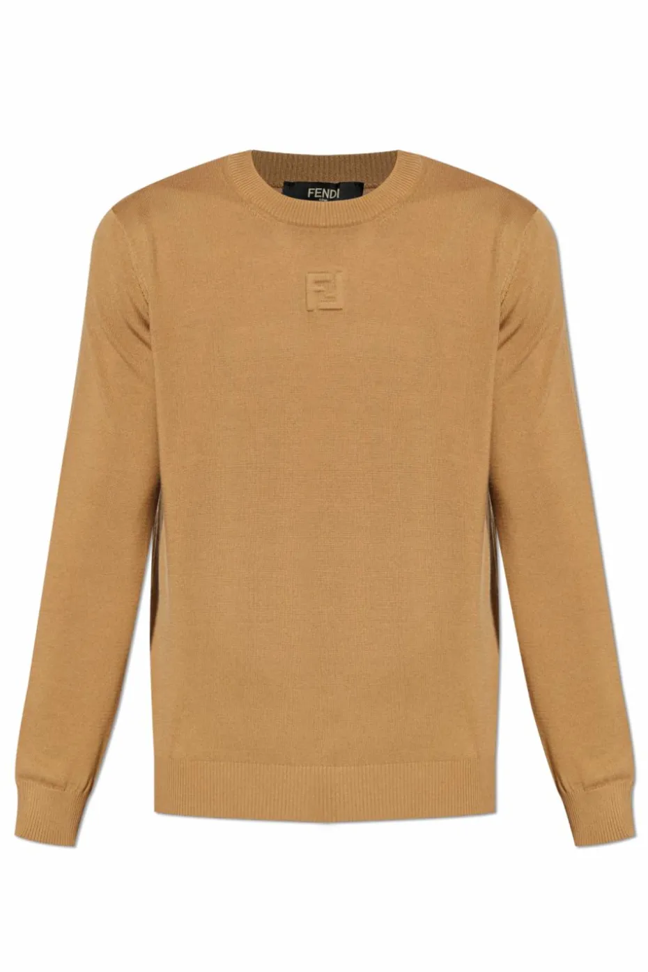 Fendi beige Sweater with embossed logo