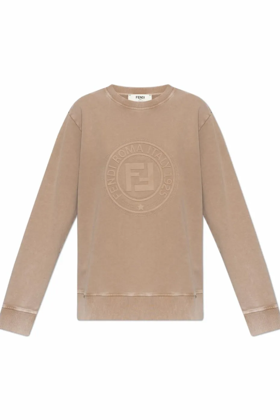Fendi beige Sweatshirt with embossed logo