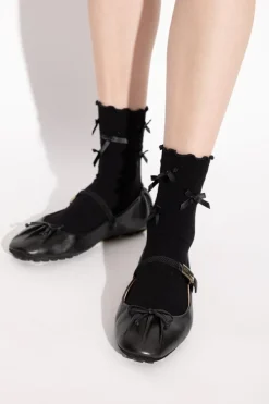 Fendi BLACK Leather ballerinas