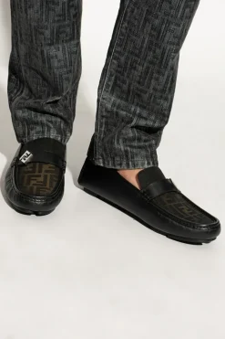 Fendi BLACK Leather Loafers